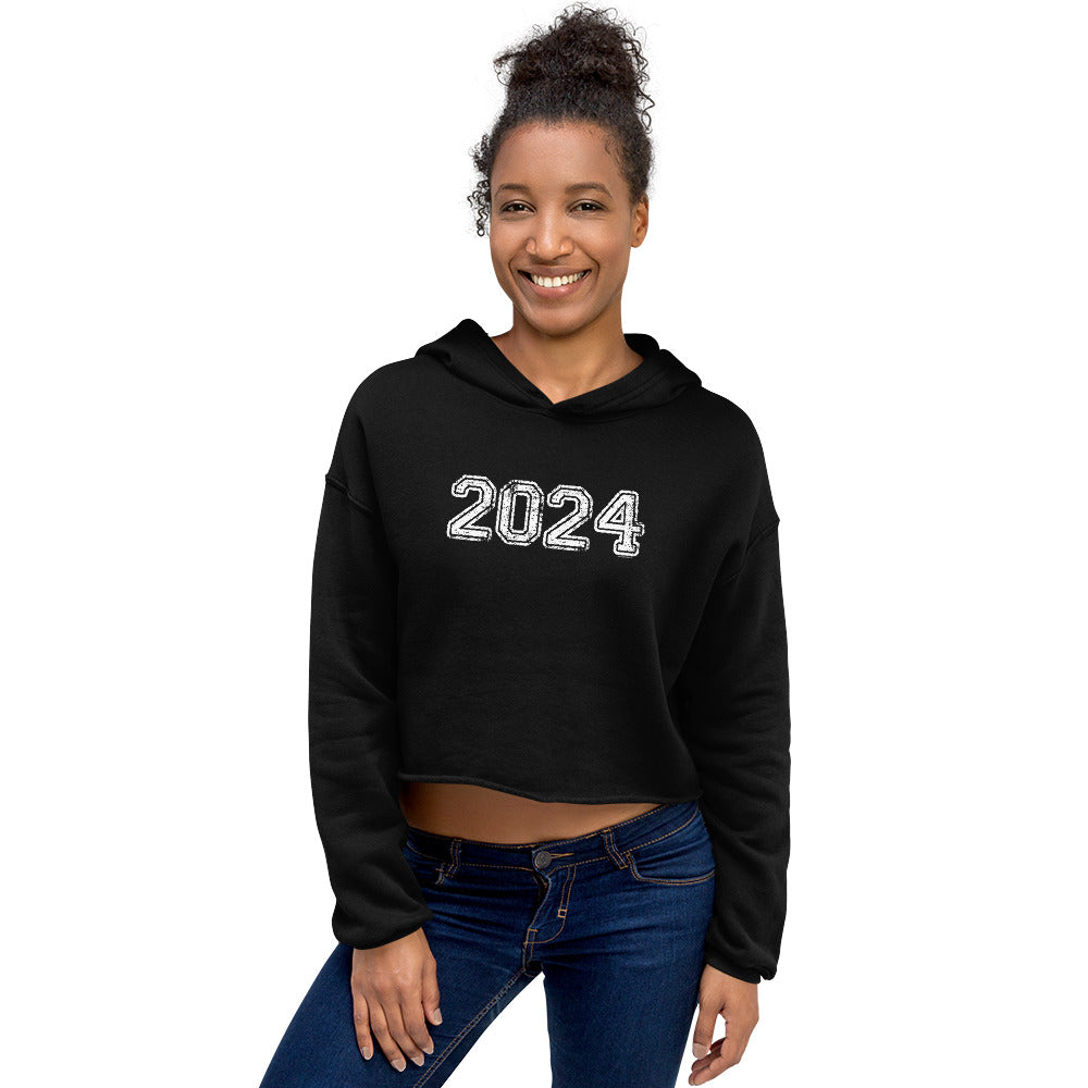 Class of 2024 Crop Hoodie Sweatshirt - Year