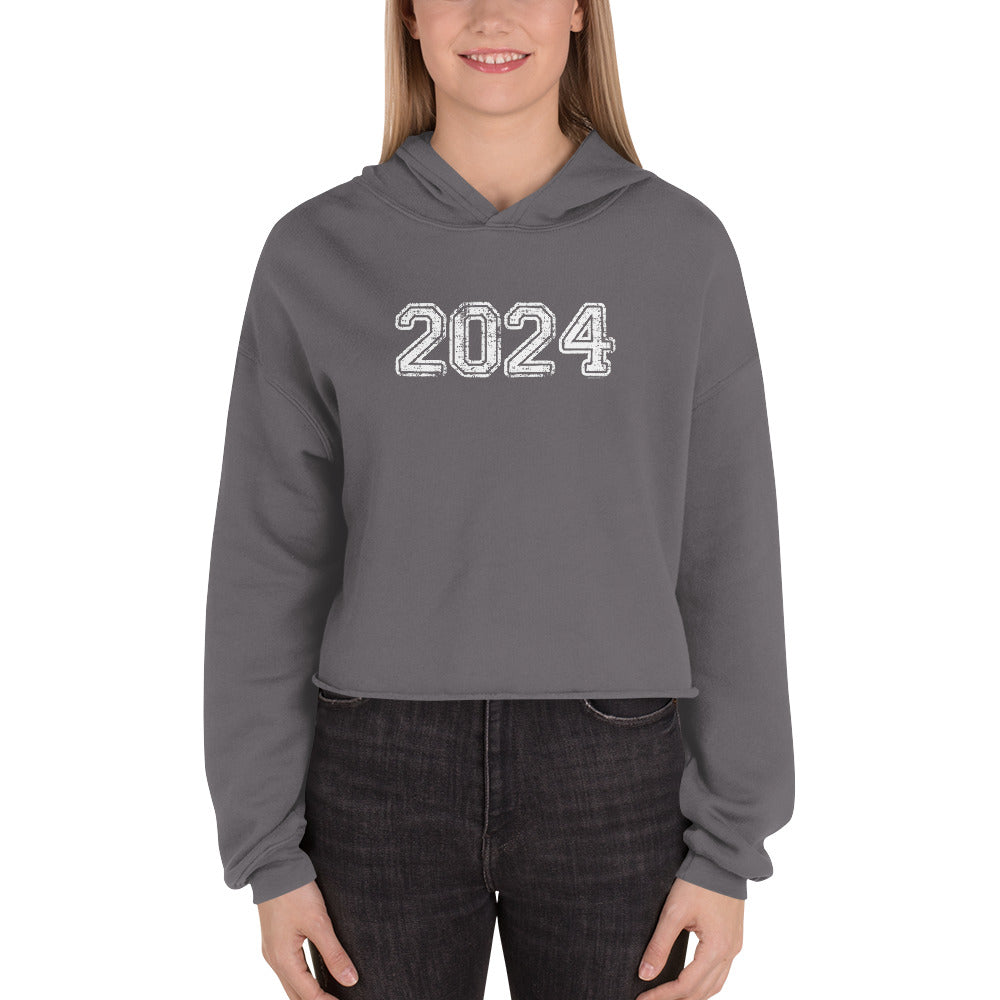 Class of 2024 Crop Hoodie Sweatshirt - Year