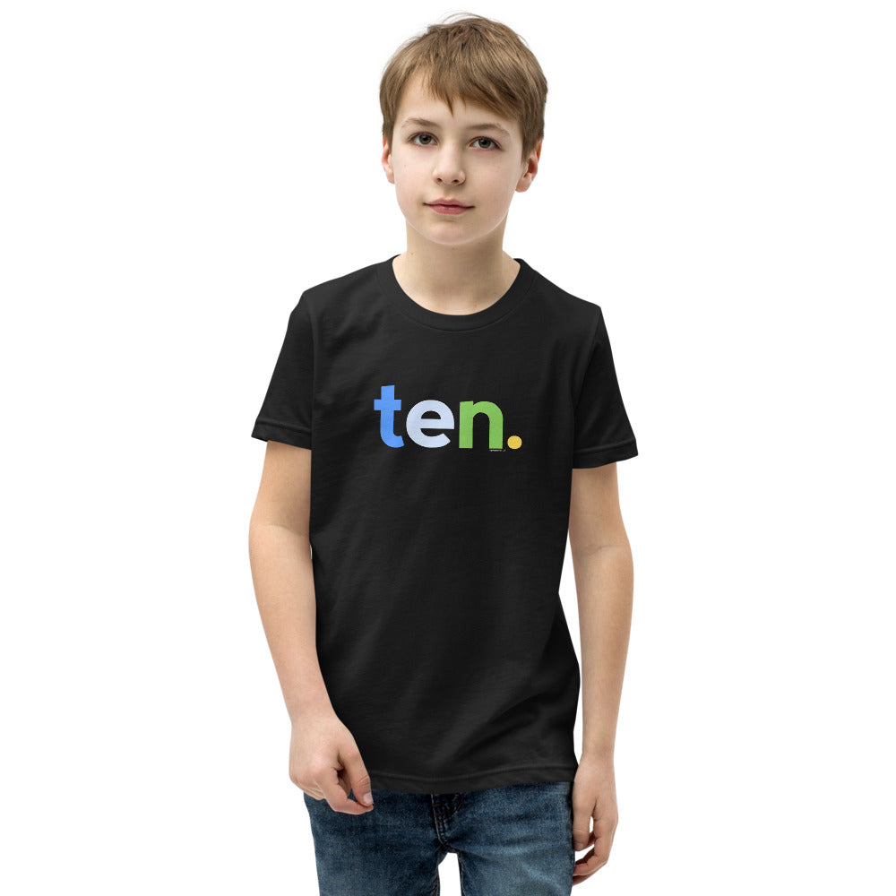 Boys 10th Birthday Shirt Ten - Alternative