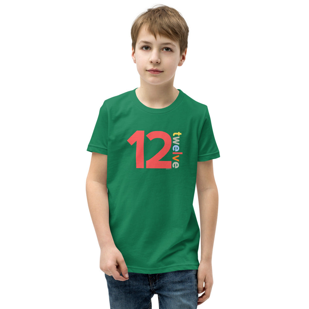 Boys 12th Birthday Shirt Twelve - Number