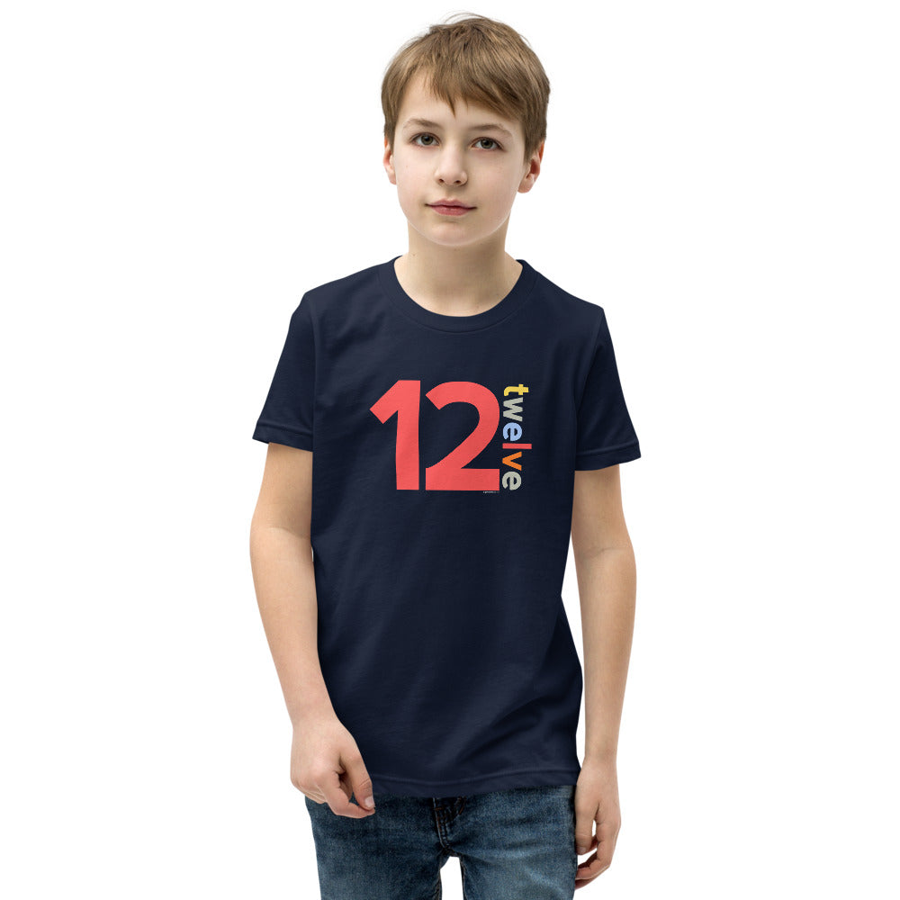 Boys 12th Birthday Shirt Twelve - Number