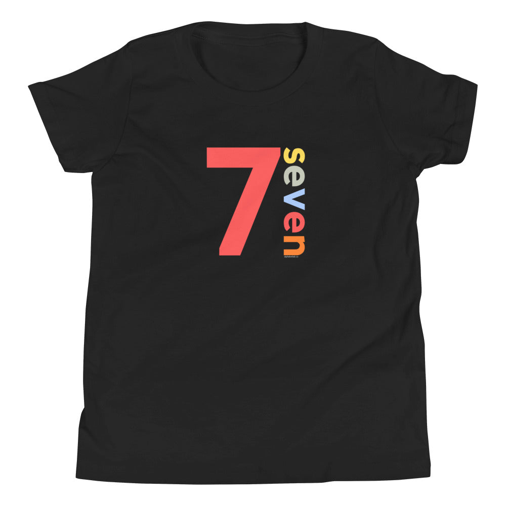 Boys 7th Birthday Shirt Seven - Number