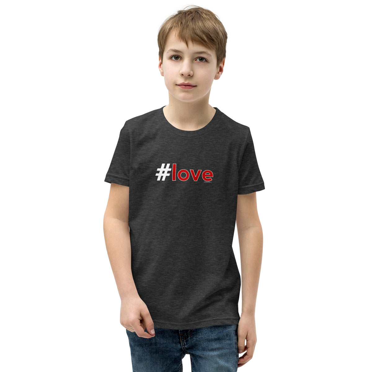 Hashtag Love Red Kids Valentine’s Day T-Shirt