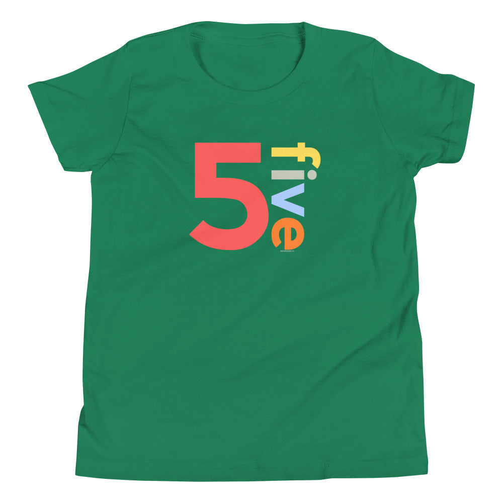 Boys 5th Birthday Shirt Five - Number