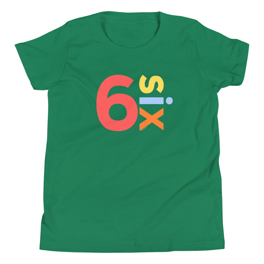 Boys 6th Birthday Shirt Six - Number