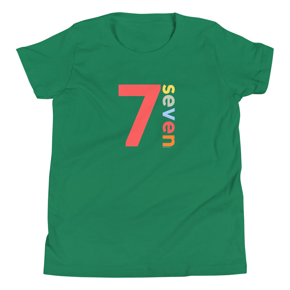 Boys 7th Birthday Shirt Seven - Number