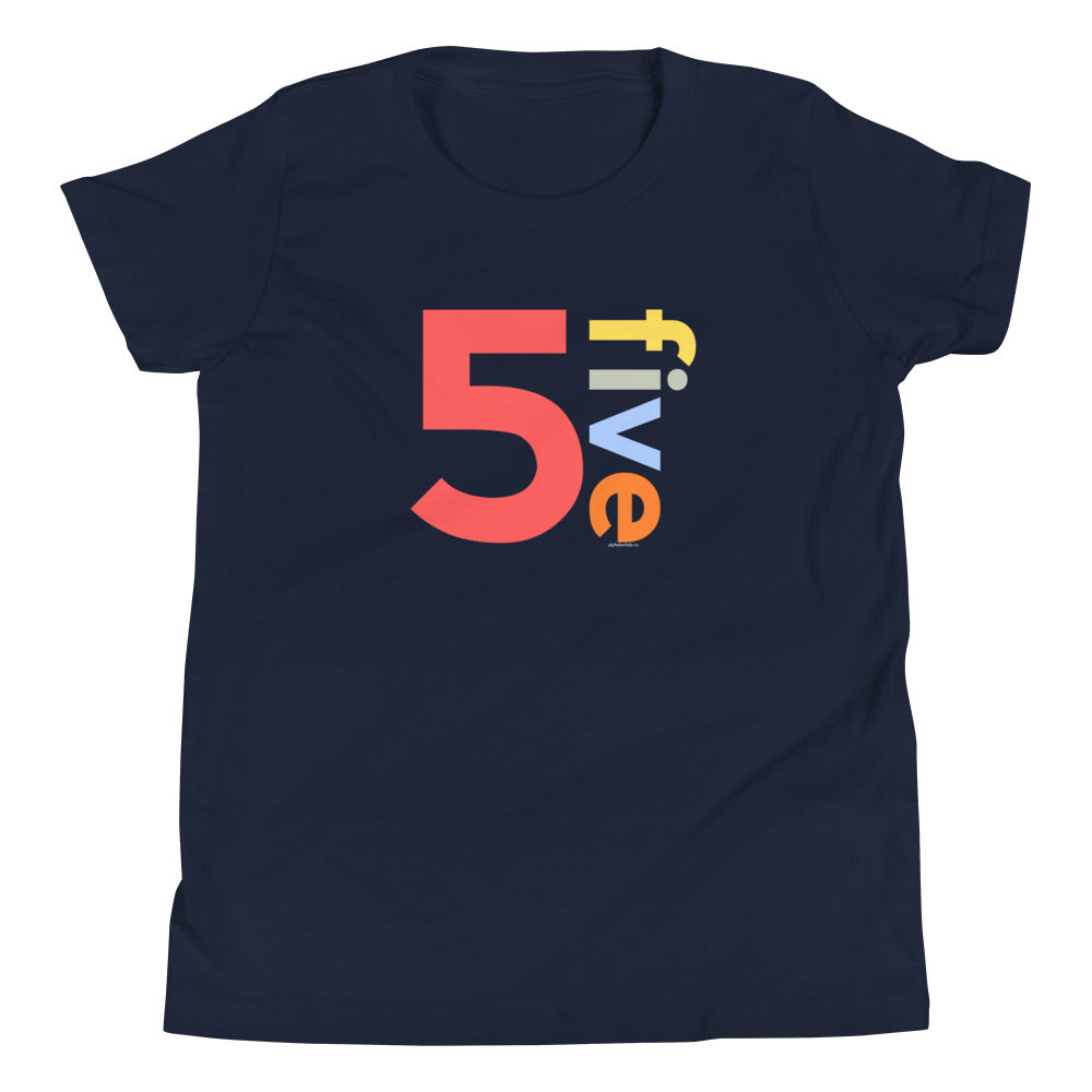 Boys 5th Birthday Shirt Five - Number