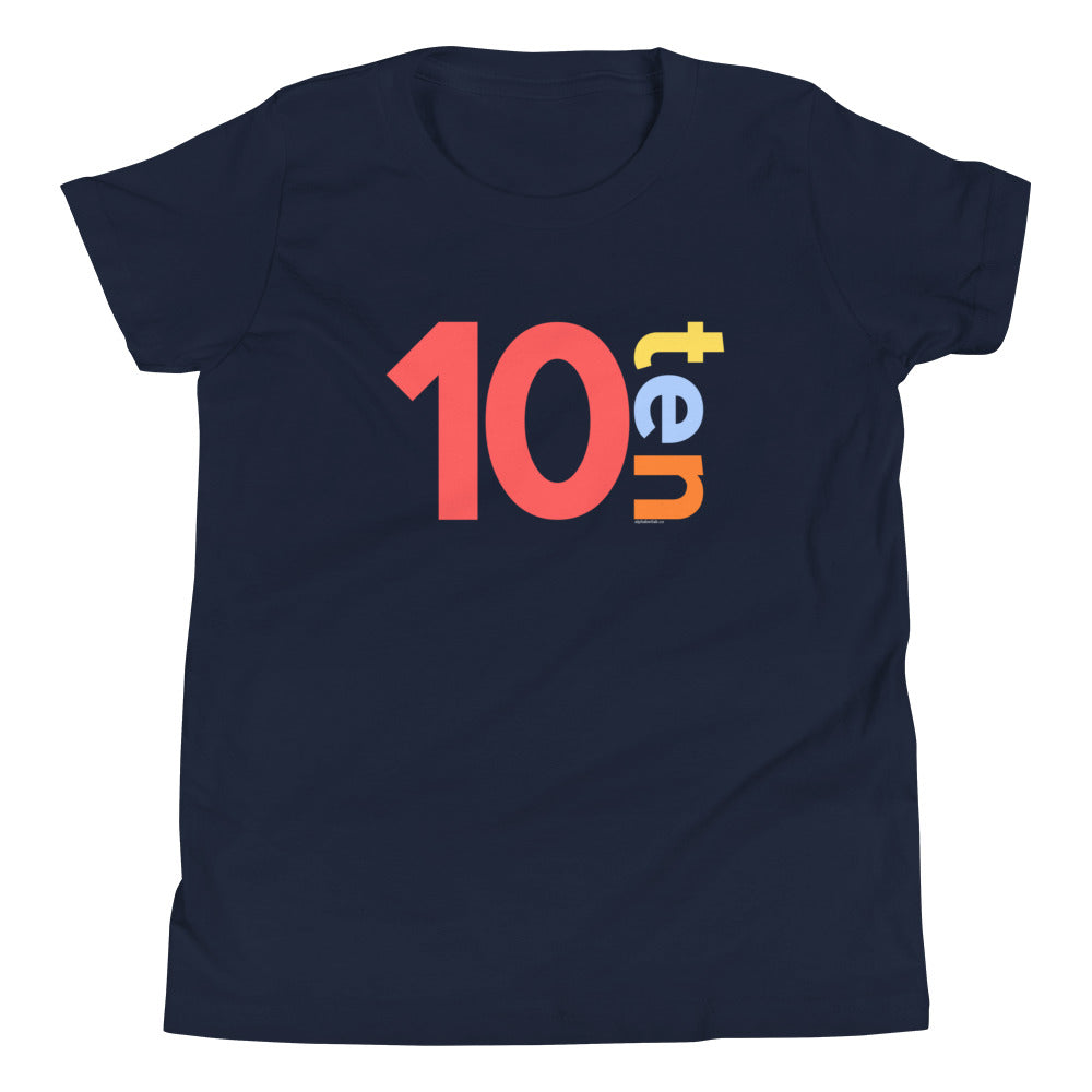 Boys 10th Birthday Shirt Ten - Number