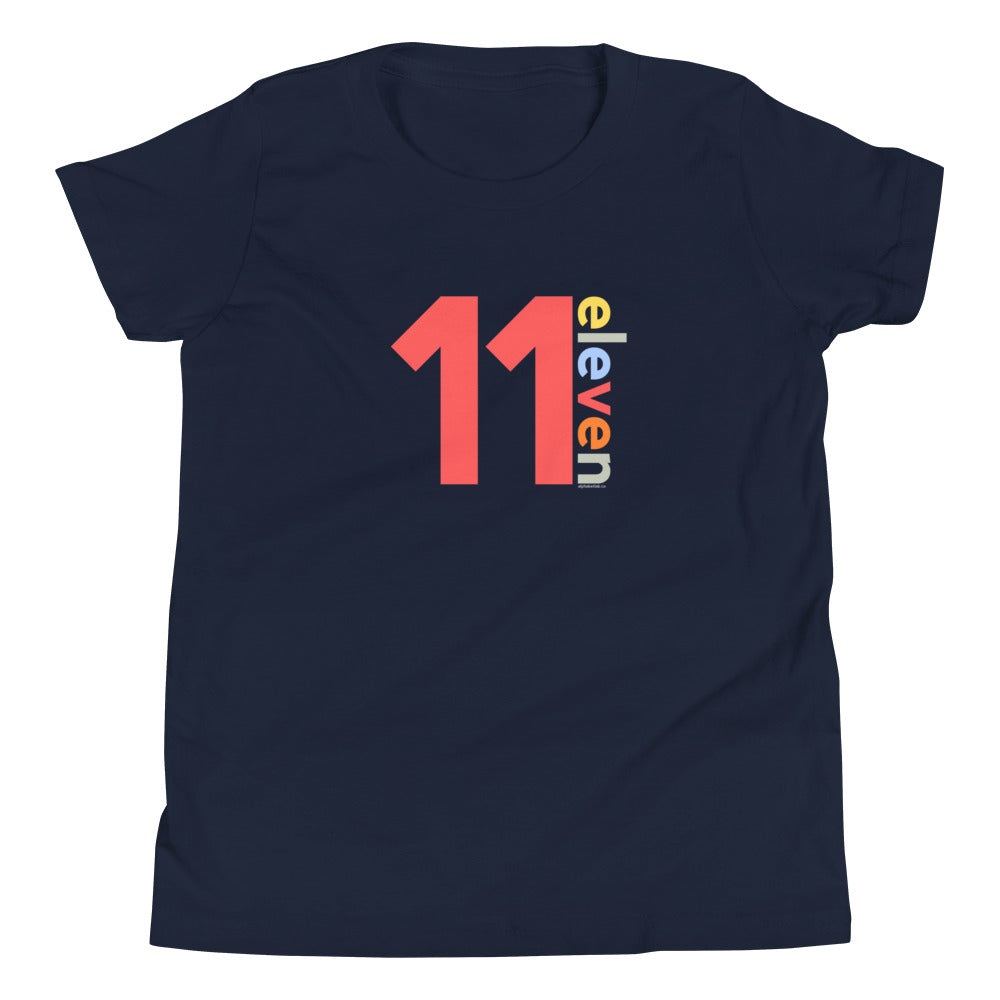 Boys 11th Birthday Shirt Eleven - Number