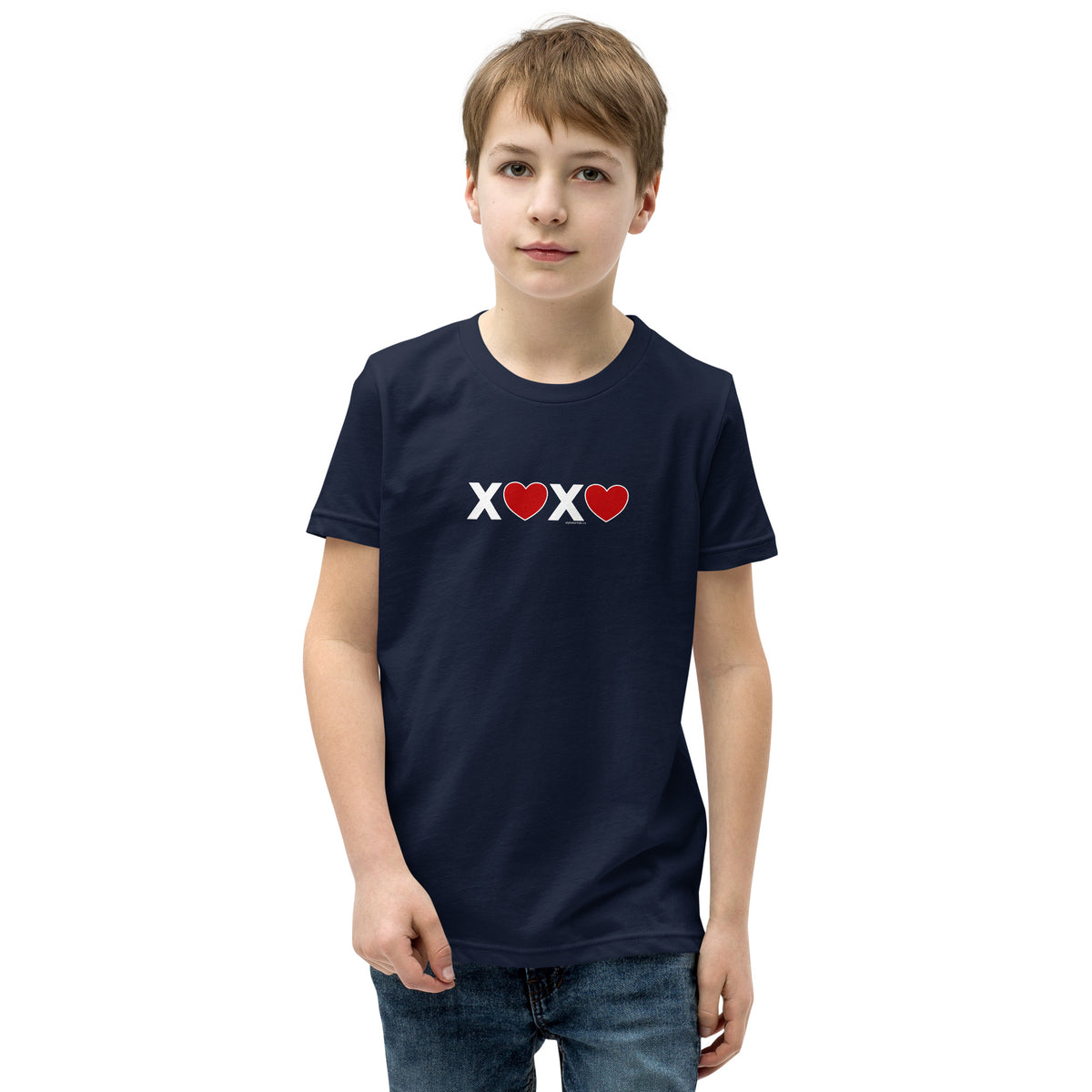 Hugs and Kisses Heart XOXO Kids Valentine’s Day T-Shirt