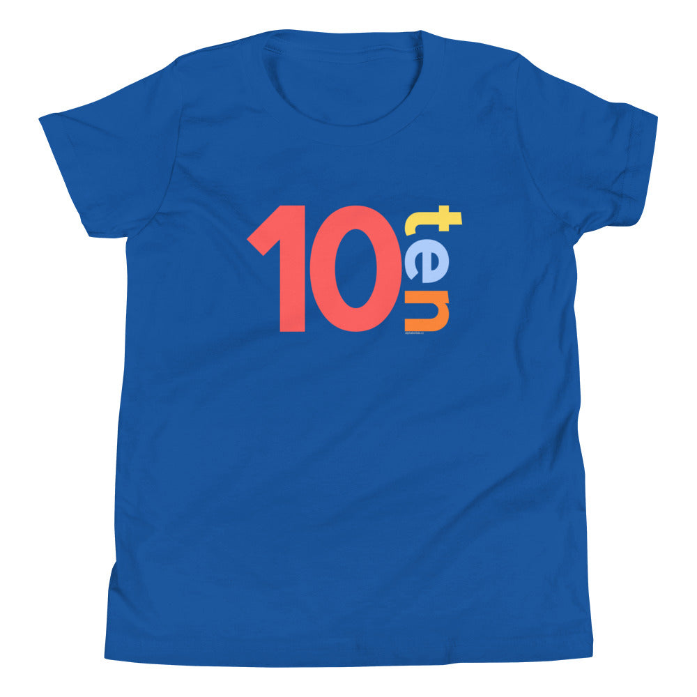 Boys 10th Birthday Shirt Ten - Number