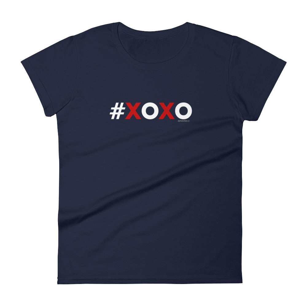 Hashtag XOXO Hugs and Kisses Womens Valentine’s Day T-Shirt