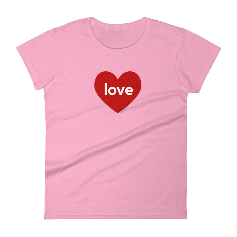Love Heart Womens Valentine’s Day T-Shirt