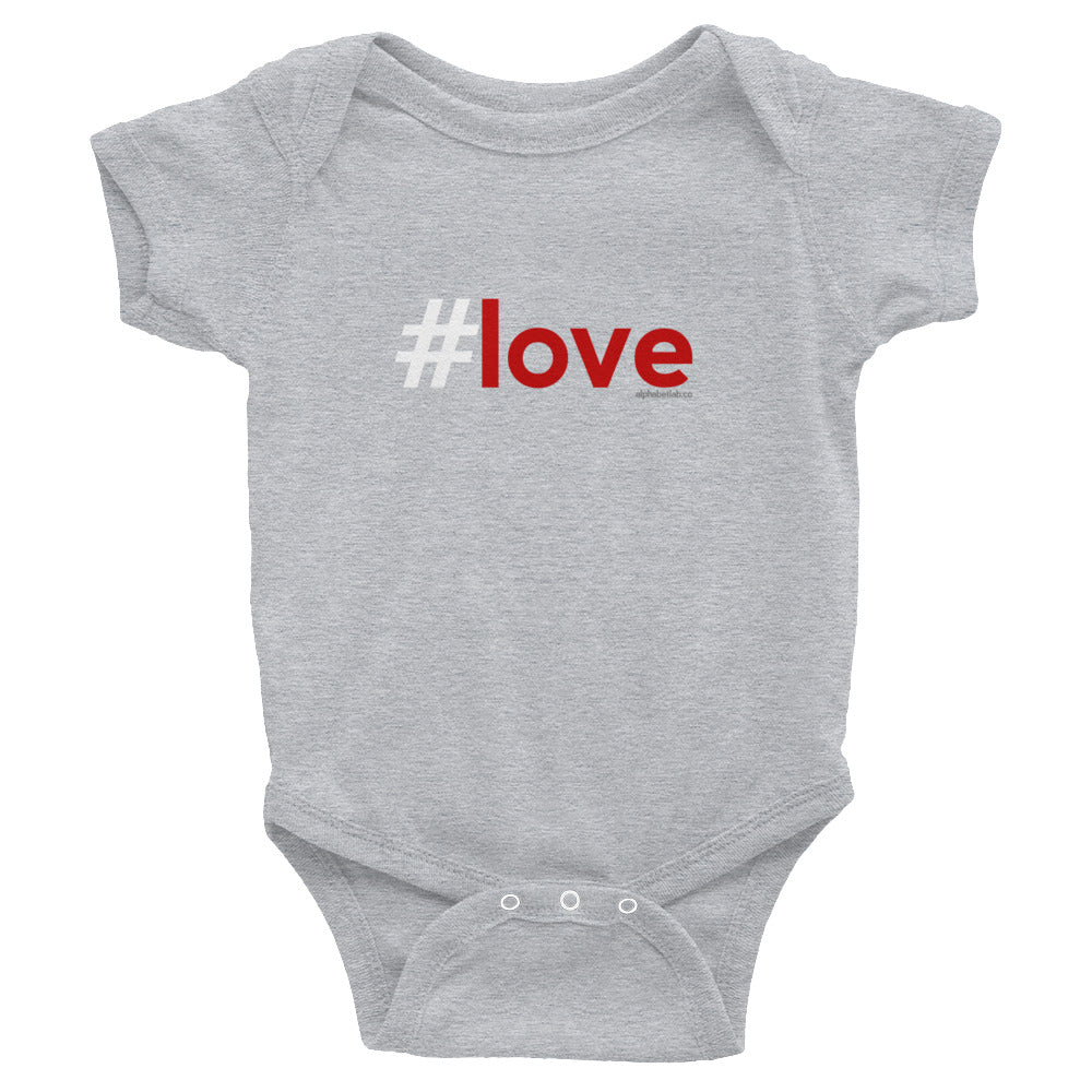 Hashtag Love Red Infant Valentine’s Day Bodysuit Shirt