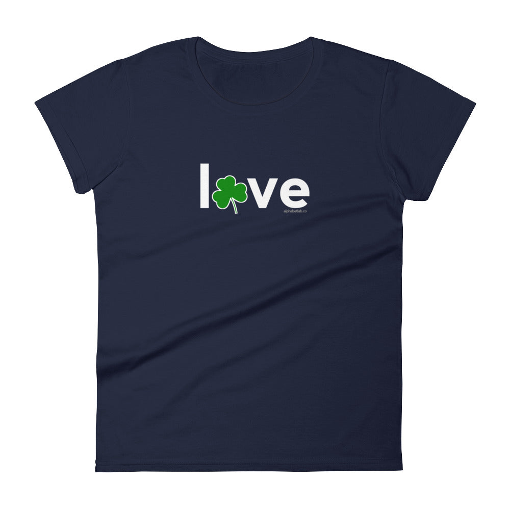 Love Shamrock Womens St. Patrick&#39;s Day T-Shirt