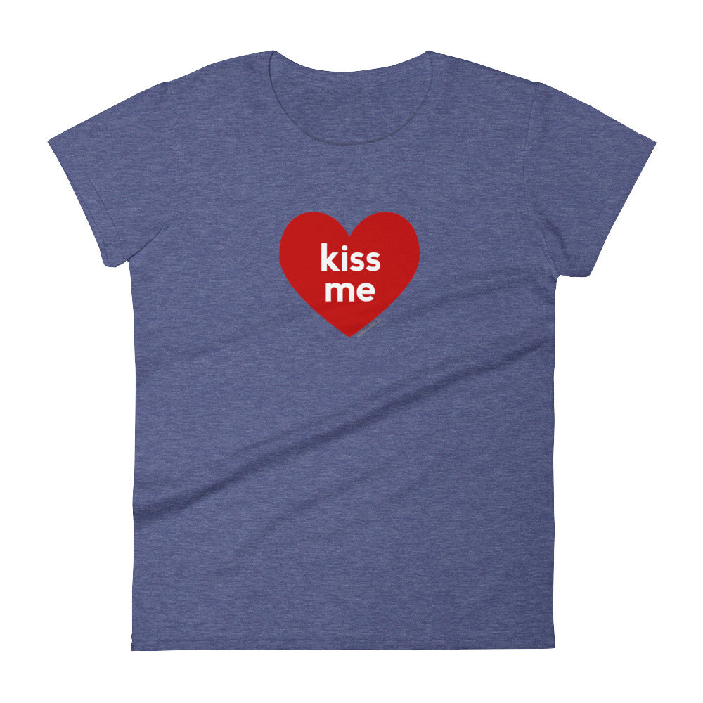 Kiss Me Heart Womens Valentine’s Day T-Shirt