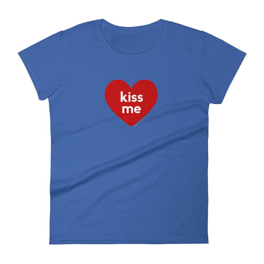 Kiss Me Heart Womens Valentine’s Day T-Shirt