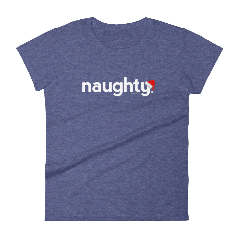 Naughty Nice Christmas T-Shirt for Women White