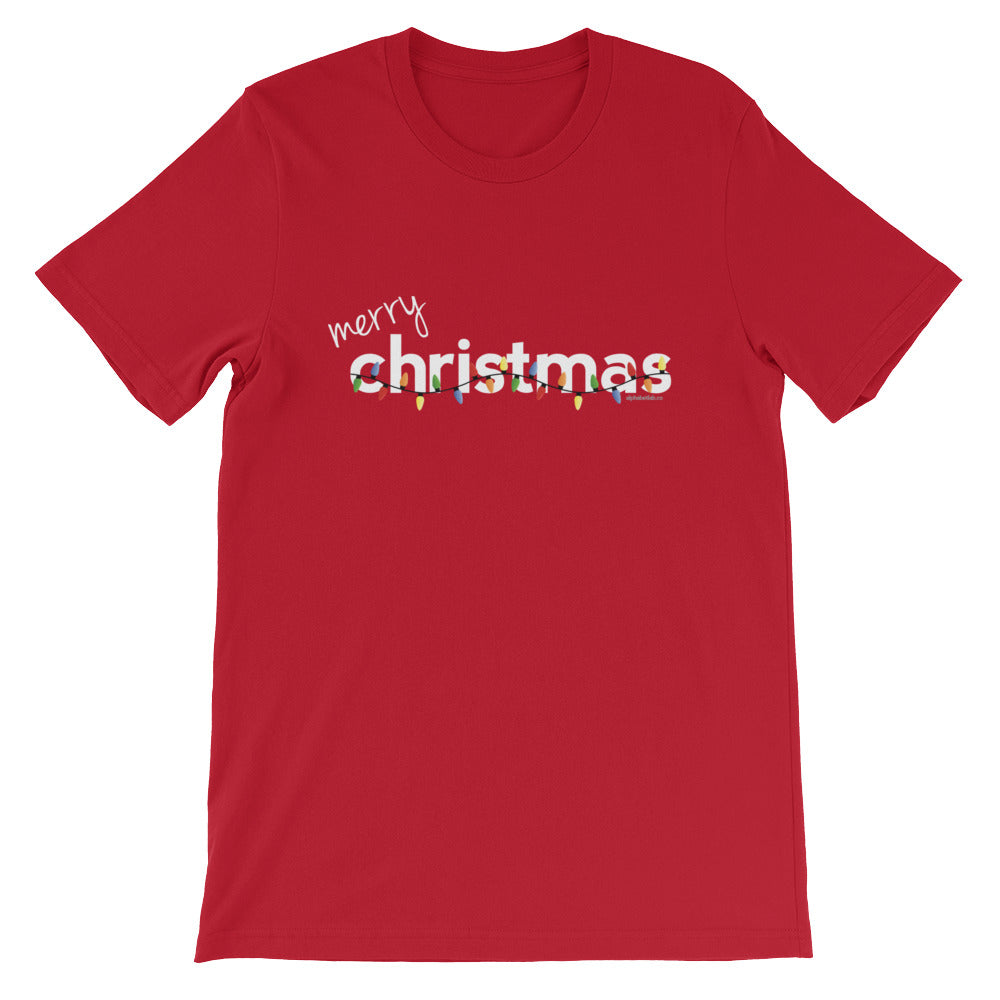 Merry Christmas Lights T-Shirt White