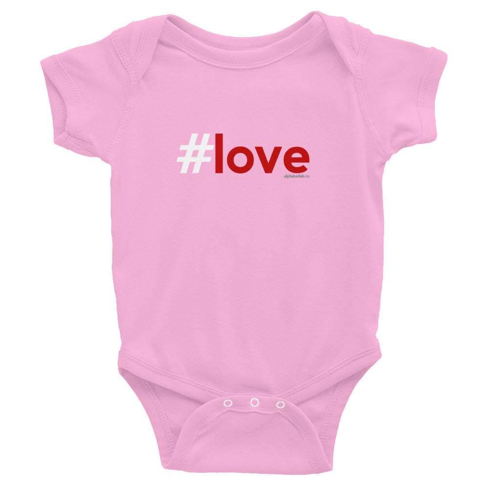 Hashtag Love Red Infant Valentine’s Day Bodysuit Shirt