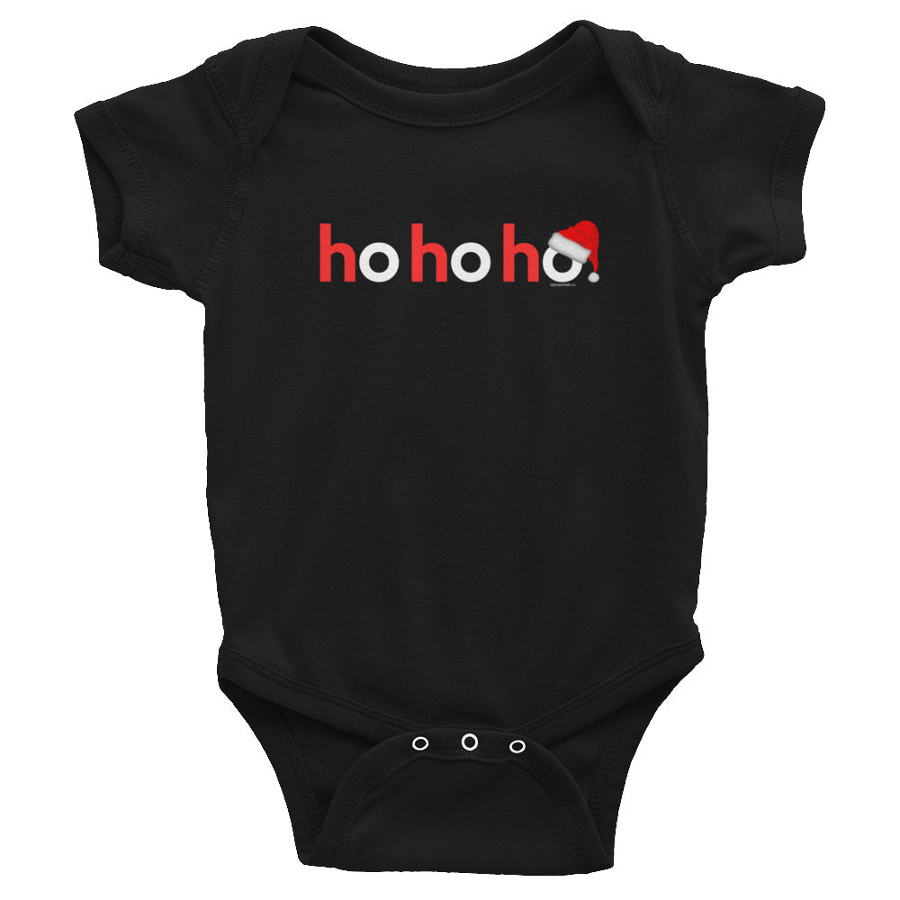 Ho Ho Ho Christmas Infant Shirt Bodysuit White Red