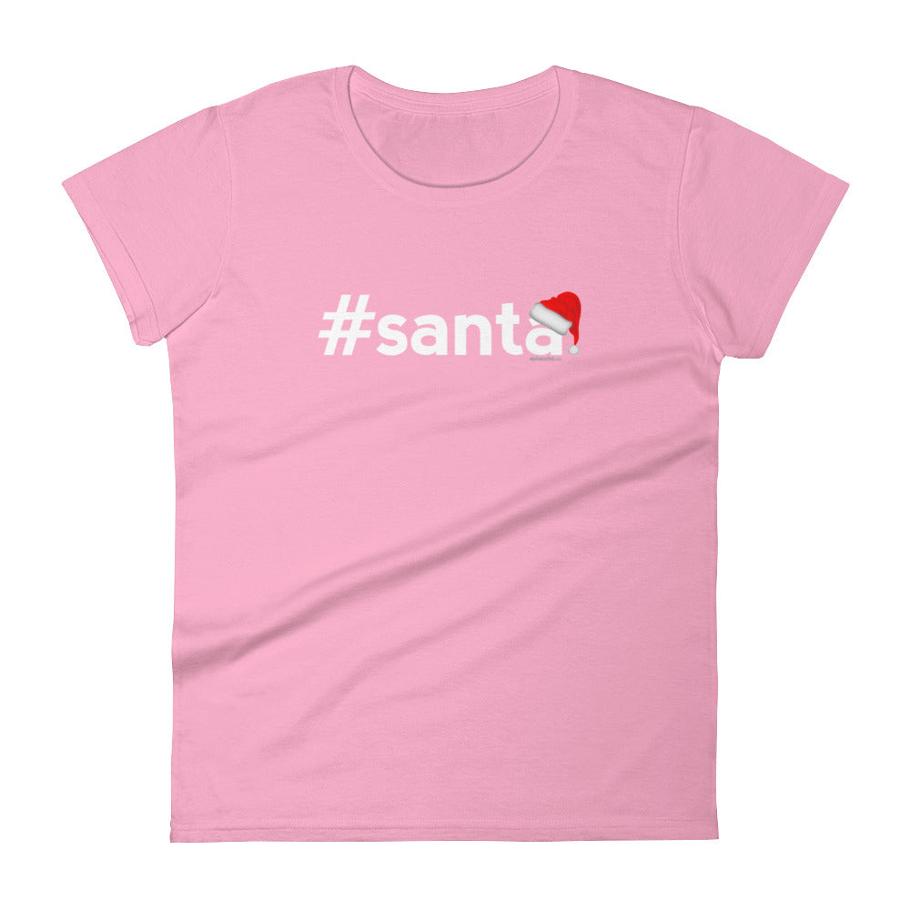 Hashtag Santa Christmas T-Shirt for Women White