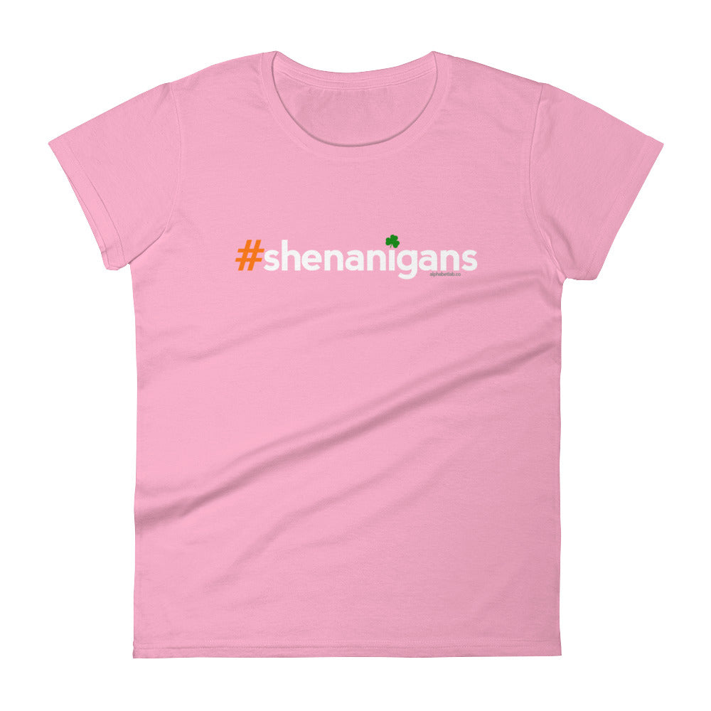 Hashtag Shenanigans Womens St. Patrick&#39;s Day T-Shirt