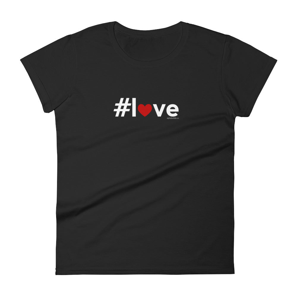 Hashtag Love Heart Womens Valentine’s Day T-Shirt