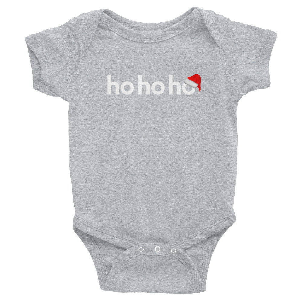Ho Ho Ho Christmas Infant Shirt Bodysuit White