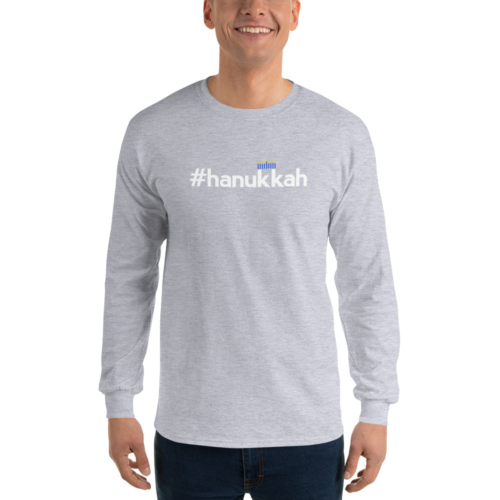 Hashtag Hanukkah Menorah Long Sleeve T-Shirt