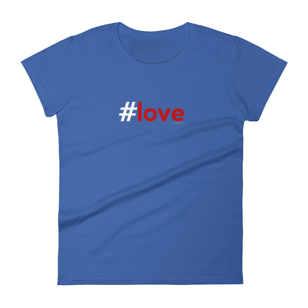 Hashtag Love Red Womens Valentine’s Day T-Shirt