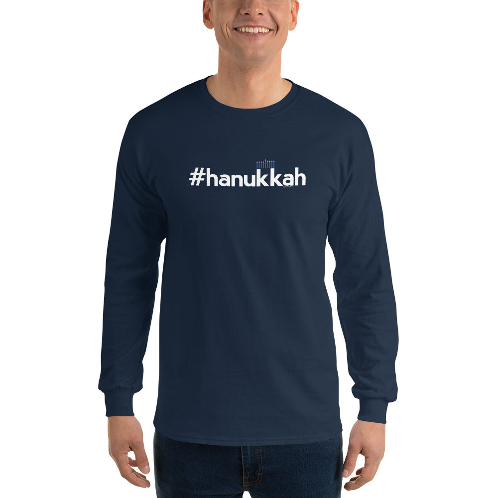 Hashtag Hanukkah Menorah Long Sleeve T-Shirt