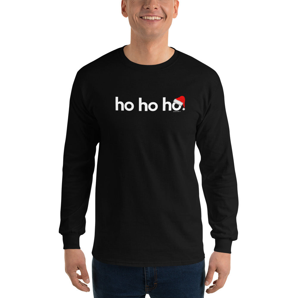 Ho Ho Ho Christmas Long Sleeve T-Shirt White
