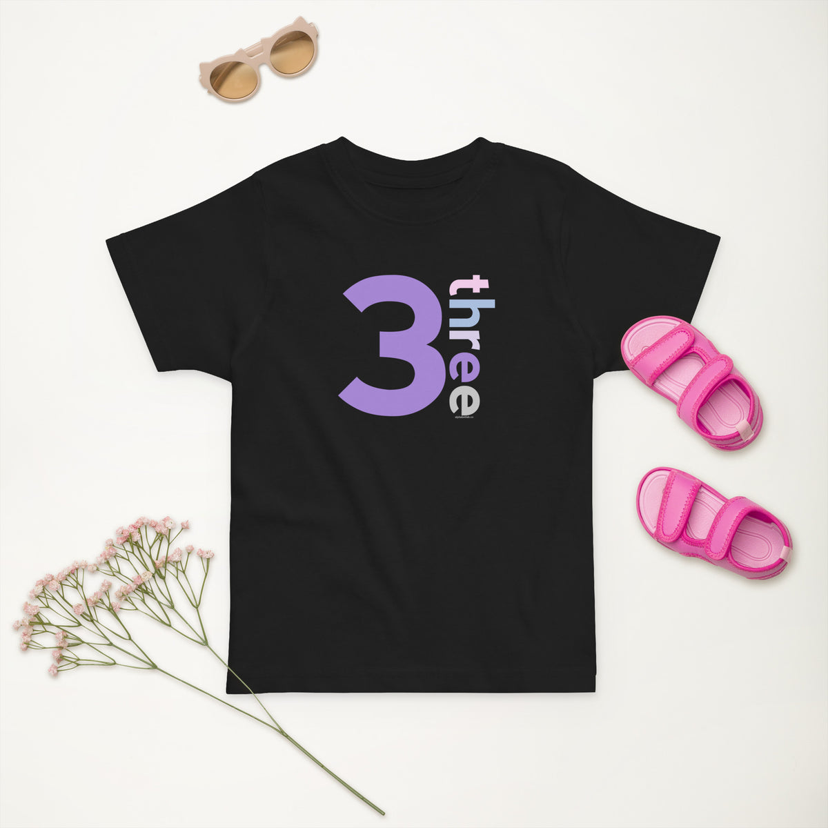 Girls 3rd Birthday Shirt Three - Number