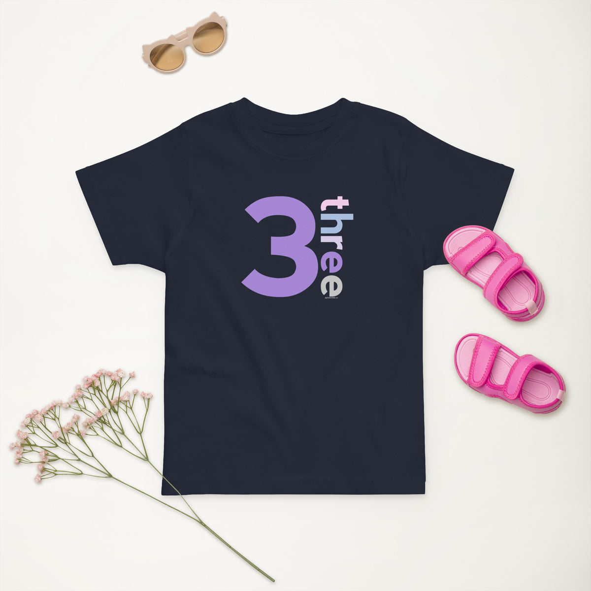 Girls 3rd Birthday Shirt Three - Number