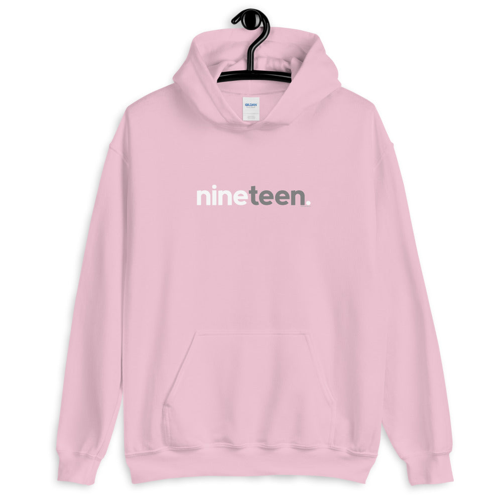Teens 19th Birthday Hoodie Sweatshirt Nineteen - Original