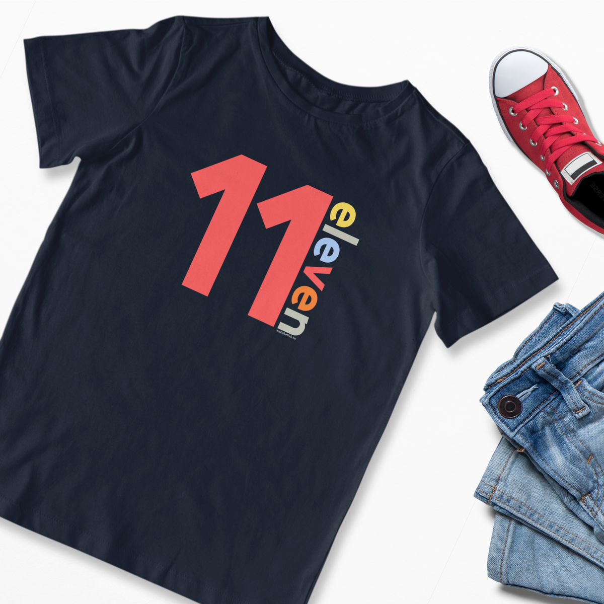 Boys 11th Birthday Shirt Eleven - Number