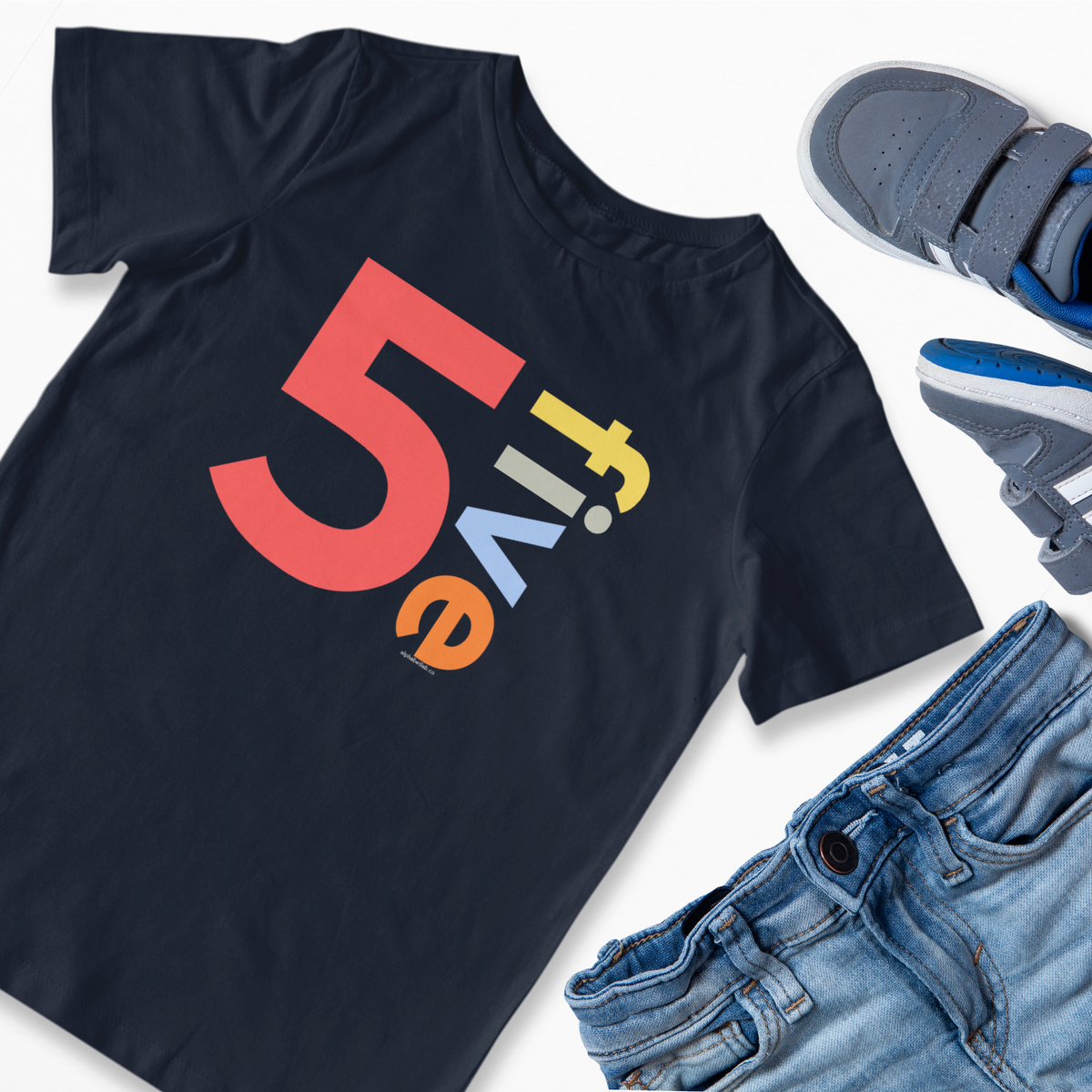 Boys 5th Birthday Shirt Five - Number