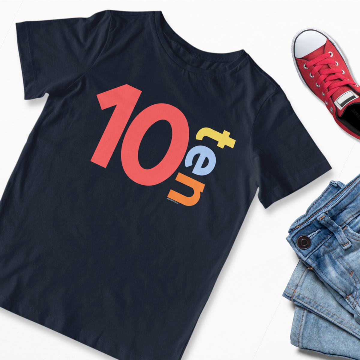 Boys 10th Birthday Shirt Ten - Number