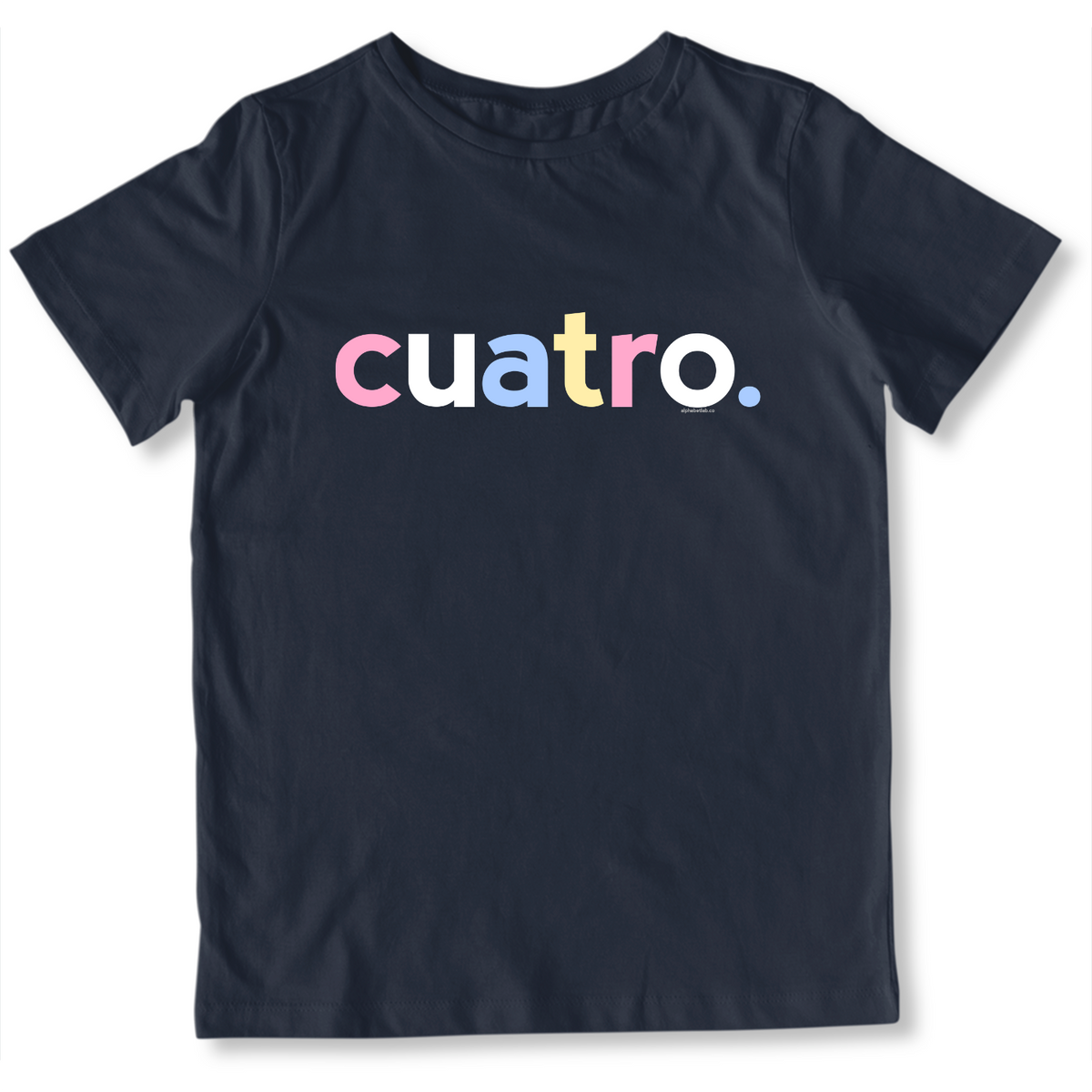 Girls 4th Birthday Shirt Cuatro Spanish – Alternate