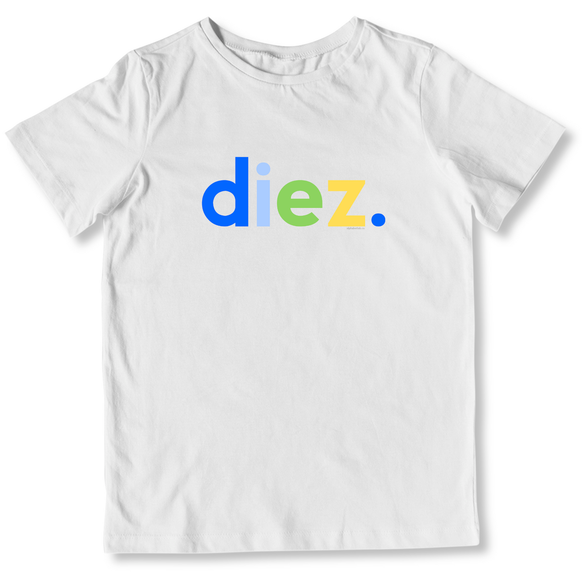 Boys 10th Birthday Shirt Diez Spanish – Alternate