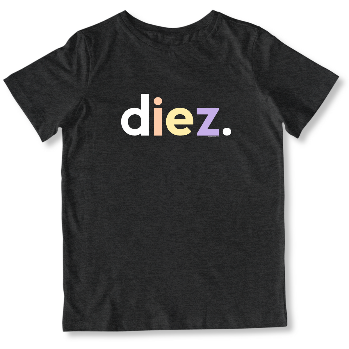 Girls 10th Birthday Shirt Diez Spanish – Alternate