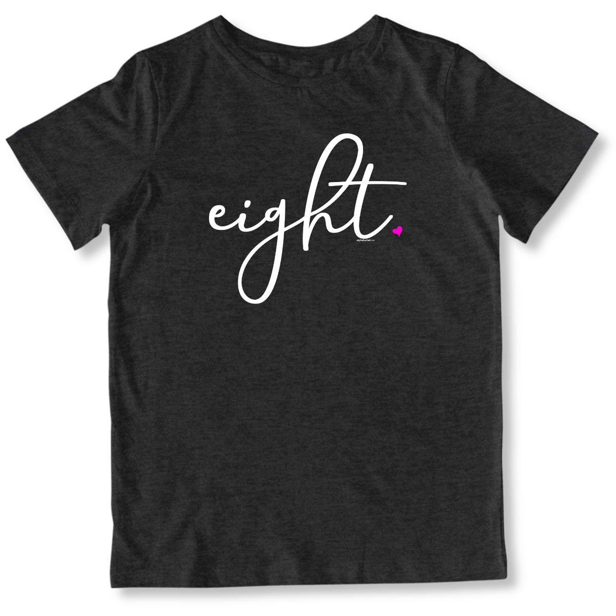 Girls 8th Birthday Shirt Eight - Fine Script
