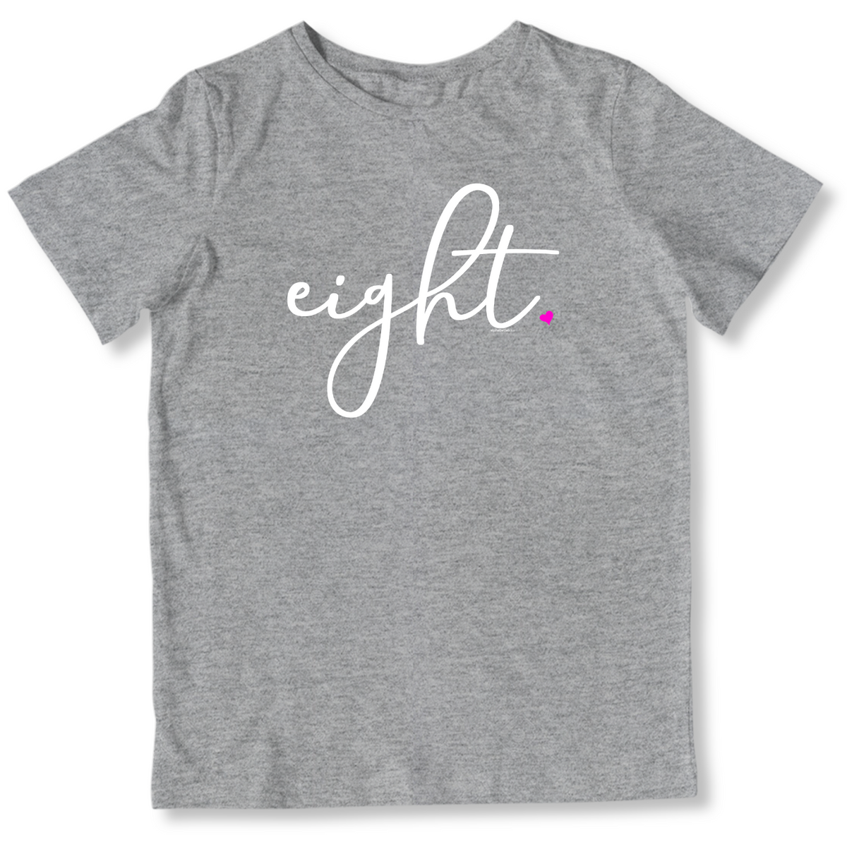 Girls 8th Birthday Shirt Eight - Fine Script