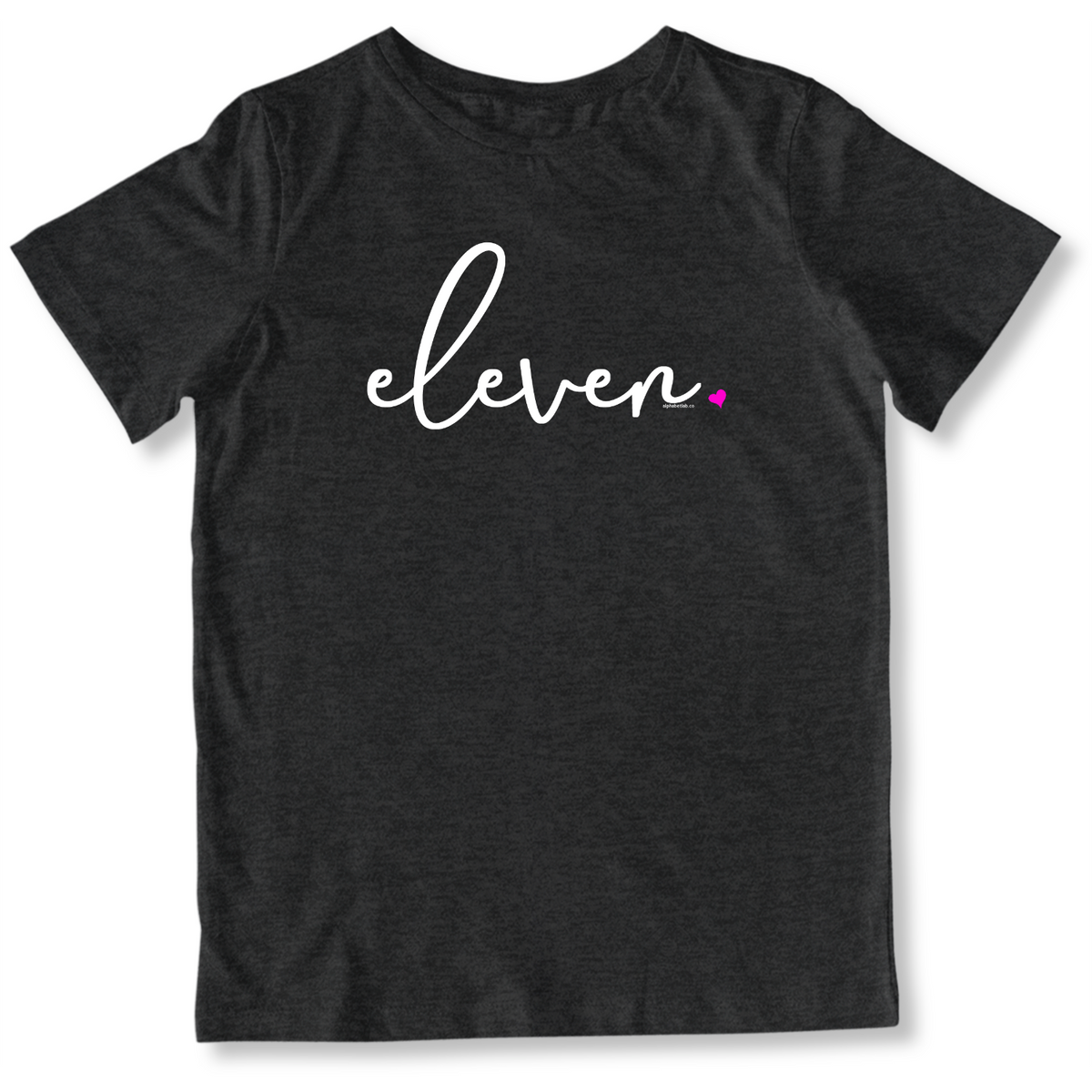 Girls 11th Birthday Shirt Eleven - Fine Script