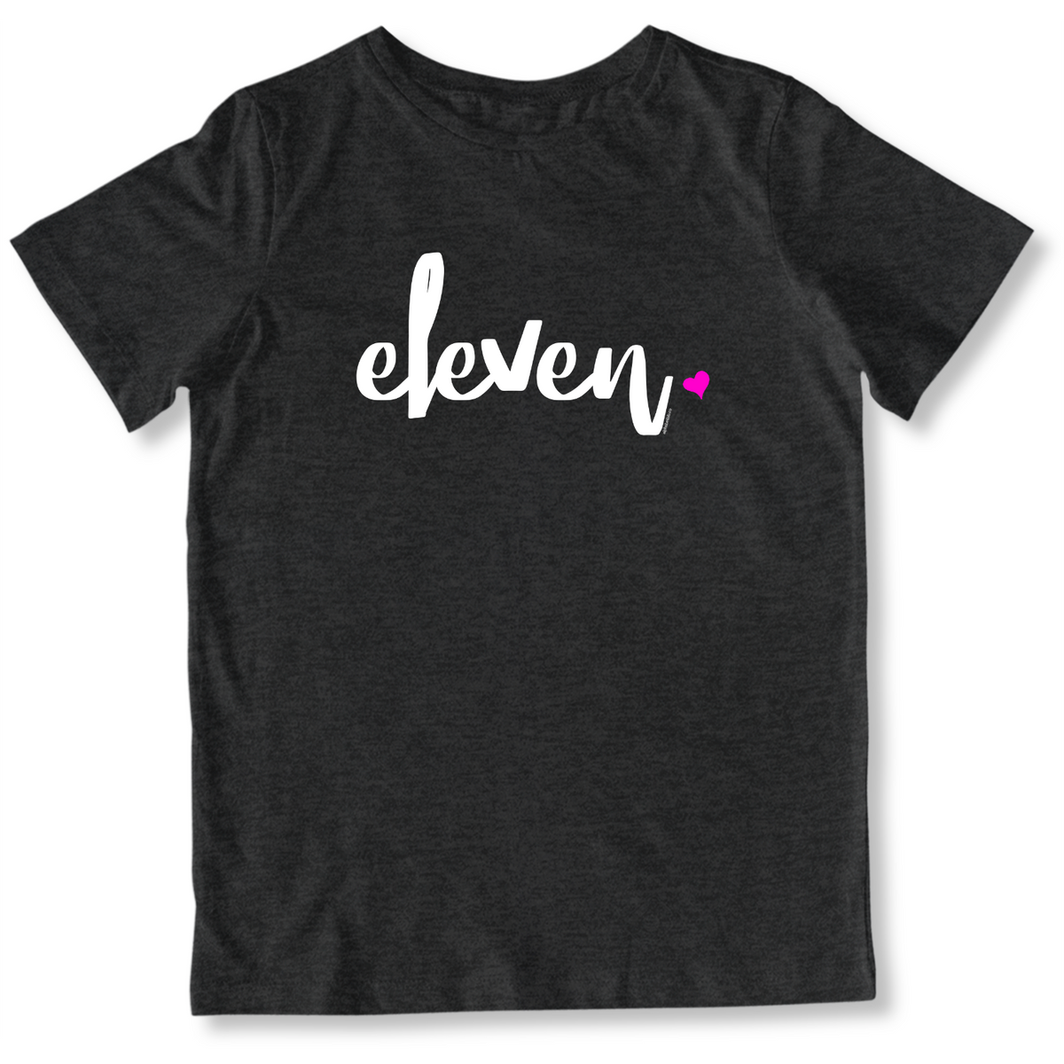 Girls 11th Birthday Shirt Eleven - Script