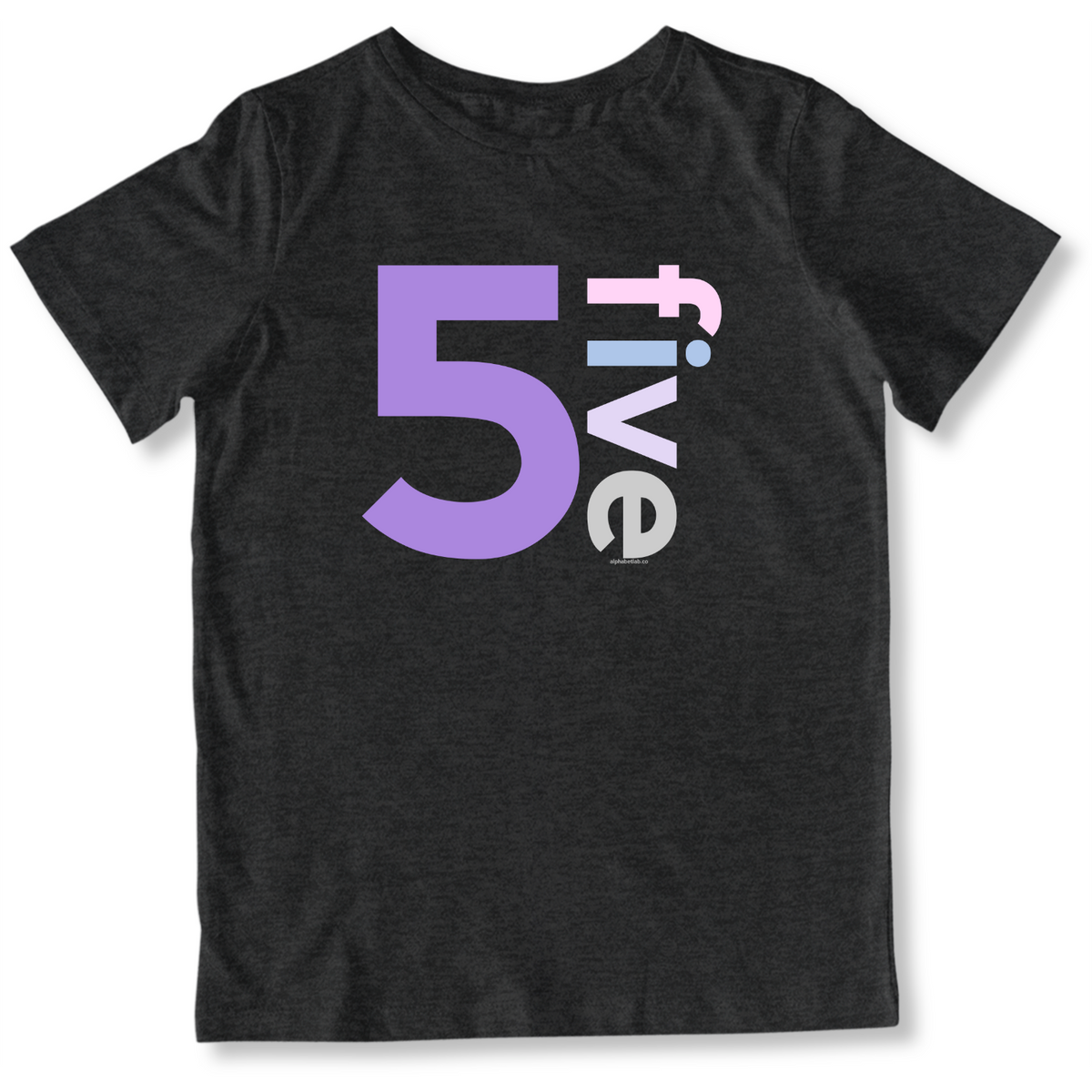 Girls 5th Birthday Shirt Five - Number