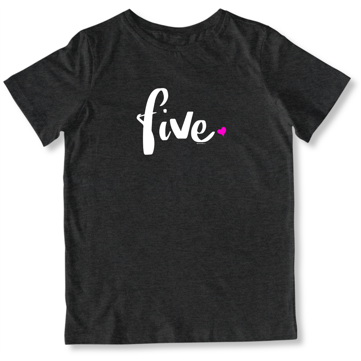 Girls 5th Birthday Shirt Five - Script