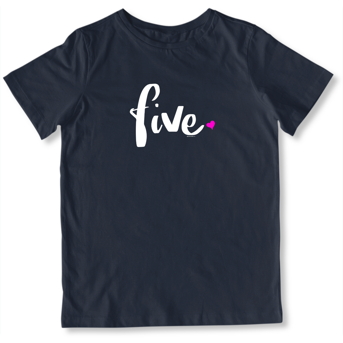 Girls 5th Birthday Shirt Five - Script