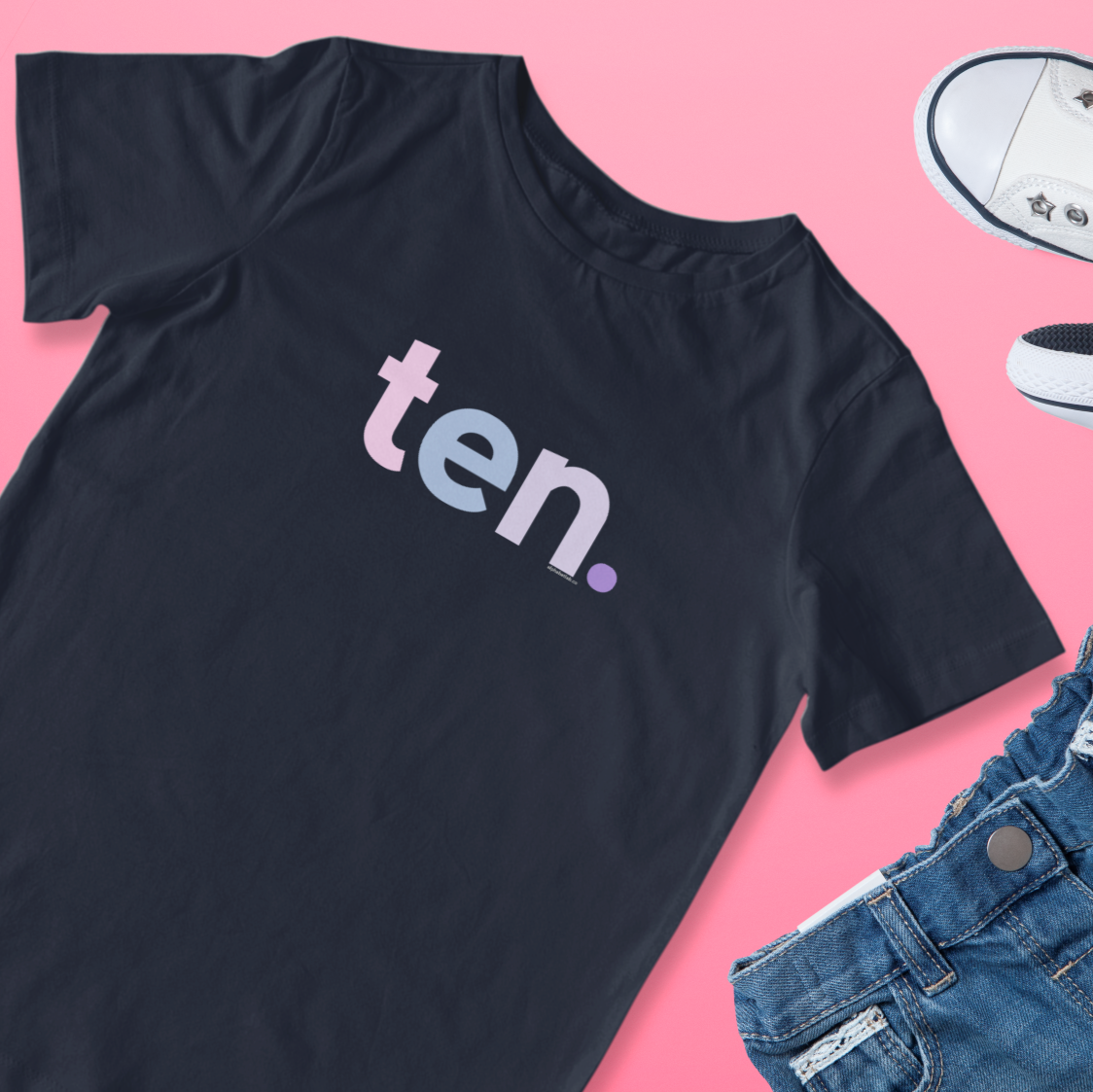 Girls 10th Birthday Shirt Ten - Original